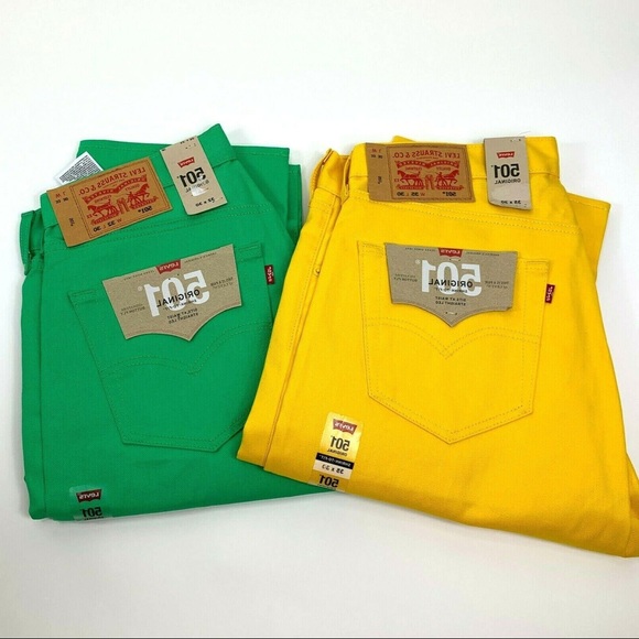 levis yellow jeans